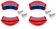 Lot de 4 mâchoires de rechange pour pinces 81 1x 250 bleu et rouge bi-composant