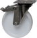Chape inox moyenne pivotante + frein polyamide D.80mm