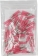 Cosse ronde mâle isolée thermorétractable rouge M4 - sachet de 50 pcs
