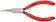 Pince de préhension ou d'ajustage - Becs plats coudés 40° - 135mm - Gainage PVC