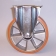 Chape zinguée moyenne fixe aluminium + polyuréthane D.100mm