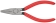 Pince à becs courts et plats - 125mm - Gainage PVC Atramentisée noire Tête polie