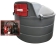 Cuve de stockage gasoil PEHD 5000L DP avec armoire intégrée pour station à gasoil 230V 100 l/min pistolet automatique/compteur/filtre et enrouleur tuyau automatique 8m