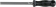 Lime plate avec manche dentition unilaterale de biais 12x260mm