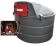 Cuve de stockage gasoil PEHD 5000L DP avec armoire intégrée pour station à gasoil 230V 100 l/min pistolet automatique/compteur/filtre