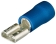 Cosses plates femelles isolées bleu 4,8x0,5mm / 1,5-2,5mm² - lot de 100pcs