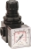 Régulateur à air femelle 1/4" avec manomètre Régulateur à air femelle 1/4" avec manomètre