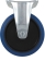 Roulette zinguée jante nylon fixe 125mm 150kg