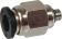 Raccord instantané métallique droit mâle cylindrique M5 pour tuyau rilsan 6mm - lot de 10 pcs