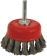 Brosse conique sur tige 6mm fil acier torsadé 70mm