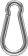 Mousqueton en acier inox 40mm - sachet de 4 pcs