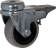 Roulette zinguée à œil 10mm pivotante 60mm 50kg