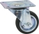 Roulette zinguée jante acier pivotante 80mm 60kg