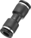 Raccord instantané polymère droit union 6mm - lot de 10 pcs