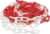 Chaine de signalisation rouge/blanc en plastique 8mm 25m