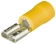 Cosses plates femelles isolées jaune 6,3x0,8mm / 4-6mm² - lot de 100pcs