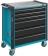Servante d'atelier 6 tiroirs basse a ranger sous l'etabli 959x518x10220mm