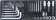 Module PVC 397x145x40mm douilles/embouts/clés mâles Torx® - 52 pcs