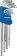 Clés mâles coudées Torx® extra longues magnétiques de T10 à T50 - étui pivotant de 9 pcs