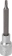 Douille tournevis 1/2" avec embout 100mm Torx® T25
