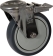 Chape inox moyenne oeil + frein nylon et santoprène D.100mm