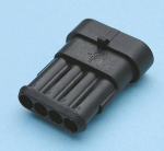 Connecteur étanche mâle 4 voies 1,5mm² - lot de 5 pcs Connecteur étanche mâle 4 voies 1,5mm² - lot de 5 pcs