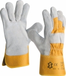 Gants de travail croûte de bovin avec manchette renforcée T.10