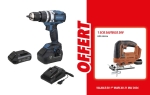 Perceuse/visseuse à percussions 20V - batterie 2Ah Li-ion - batterie 5Ah Li-ion - chargeur