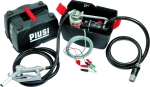 Pompe à gasoil 12V 50 l/min avec tuyau d'aspiration et refoulement - kit en box PVC