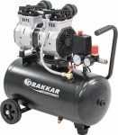 Compresseur silencieux 24L 8 bar 1,5CV 230V sans huile