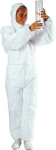 Combinaison de protection jetable microporeuse avec capuche type 5/6 60g/m² blanche XXL Combinaison de protection jetable microporeuse avec capuche type 5/6 60g/m² blanche XXL