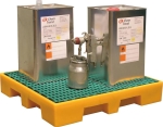 Bac de rétention 35L avec caillebotis 100% PE ultra bas
