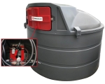 Cuve de stockage gasoil PEHD 5000L DP avec armoire intégrée pour station à gasoil 230V 100 l/min pistolet automatique/compteur/filtre