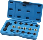 Taraud et inserts pour réparation bougies allumage - coffret de 16 pcs