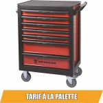 Servante d'atelier 7 tiroirs rouge/noir 675x450x980mm