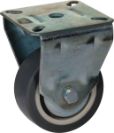 Roulette zinguée fixe 60mm entraxe 38x38mm 50kg