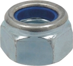 Ecrou hexagonal autofreiné zingué blanc M6 DIN 985 - boîte de 1000 pcs