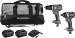 Pack 20V visseuse à choc 200/350Nm-perceuse percu 60Nm-2 batteries Li-ion 5Ah - sac de transport Pack 20V visseuse à choc 200/350Nm-perceuse percu 60Nm-2 batteries Li-ion 5Ah - sac de transport