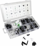 Clips de fixation en PVC - pour panneau de porte / tapisserie - coffret de 79 pcs