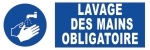 Panneau lavage des mains obligatoire adhésif 300x100mm