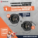 OPE VTEP - Lot de 2 enrouleurs d'air 20m+1m 20 bar réf.51324 dont 1 offert