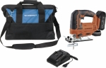 Pack scie sauteuse 20V - batterie 2Ah Li-ion - chargeur - sac de transport