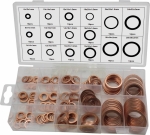 Rondelle cuivre de 6 à 28mm - coffret de 160 pcs