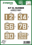 Pochoir réutilisable pour marquage au sol - kit chiffres 6 planches 740x610mm