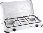 Réchaud à gaz 2 feux avec couvercle 1200/1400W Réchaud à gaz 2 feux avec couvercle 1200/1400W