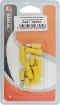 Cosse ronde mâle et femelle isolée jaune 6,3x0,8mm - blister de 10 pcs