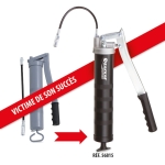 Pompe à graisse manuelle avec flexible/agrafe et valve de remplissage
