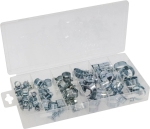 Collier à durite acier zingué 9mm de 6 à 21mm - coffret de 56 pcs Collier à durite acier zingué 9mm de 6 à 21mm - coffret de 56 pcs