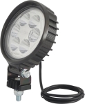 Phare de travail rond LED 10/30 12W 1500 lumens - boîtier carbone