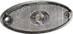 Feu de position LED 12V ovale blanc